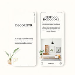 A beautifully designed Instagram story template focused on interior decoration