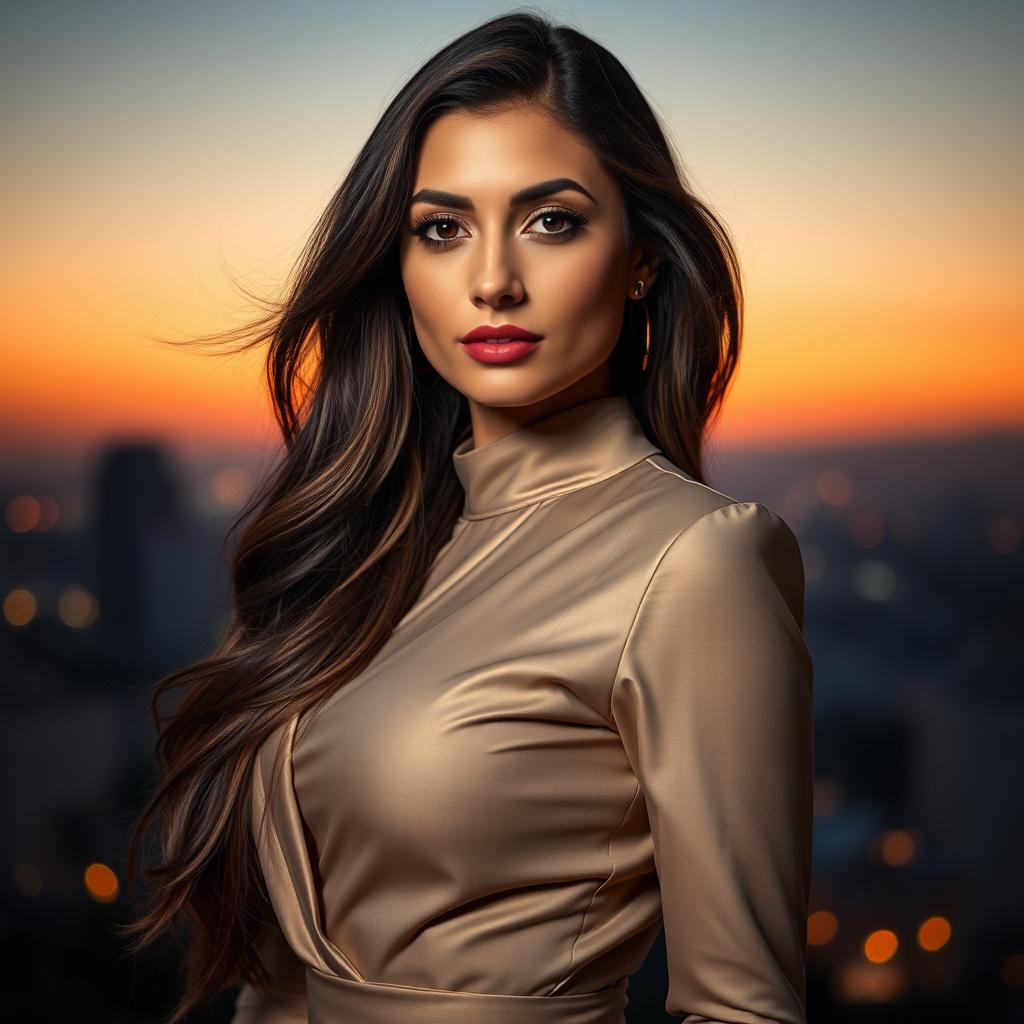 A stunning portrait of Nazanin Bayati, an acclaimed Persian actress