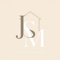 A modern and elegant logo designed for an interior design firm featuring the letters 'J', 'S', and 'M' creatively intertwined