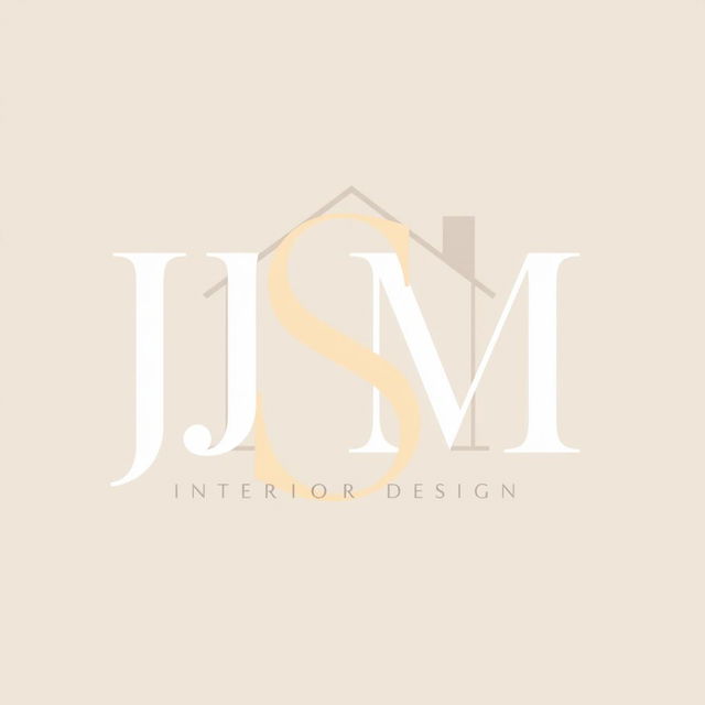 A modern and elegant logo designed for an interior design firm featuring the letters 'J', 'S', and 'M' creatively intertwined