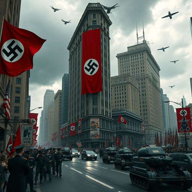 A dystopian future where Nazi Germany won World War II and the USA is incorporated into the Nazi Empire