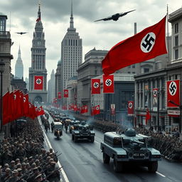A dystopian future where Nazi Germany won World War II and the USA is incorporated into the Nazi Empire