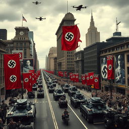 A dystopian future where Nazi Germany won World War II and the USA is incorporated into the Nazi Empire