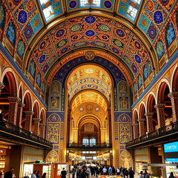 The Market Hall in Rotterdam designed by MVRDV, showcasing an impressive façade inspired by the Ishtar Gate of Iraq