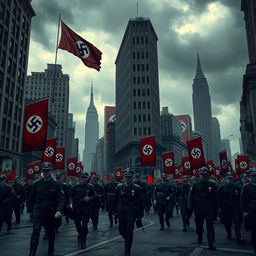 A chilling depiction of a dystopian future where Nazi Germany won World War II, with the United States integrated into the Nazi Empire