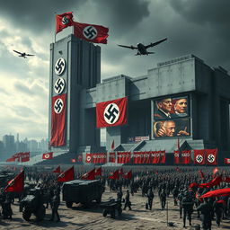 A chilling vision of a future world where Nazi Germany won World War II, and the entire globe operates under a unified Nazi regime