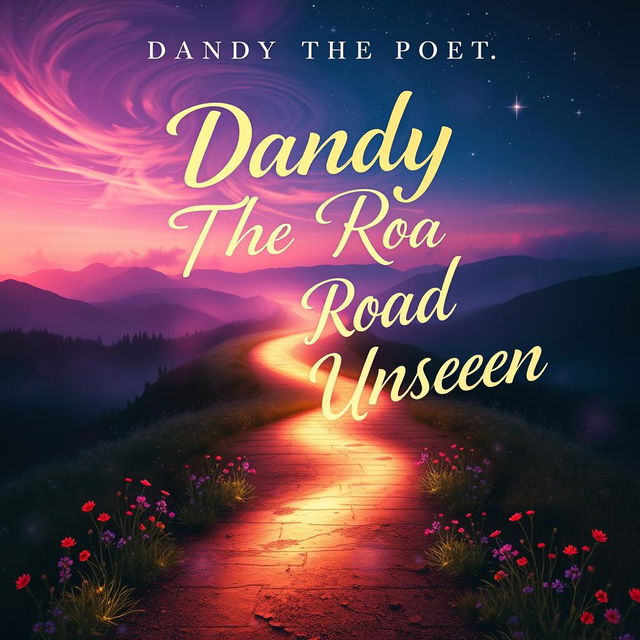 A creative and visually striking mixtape cover for 'Dandy The Poet - The Road Unseen'