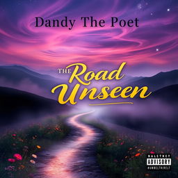 A creative and visually striking mixtape cover for 'Dandy The Poet - The Road Unseen'