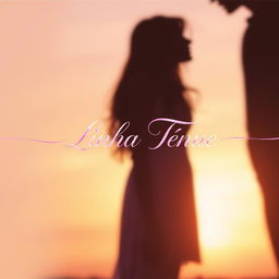 A captivating book cover for a romance novel titled 'Linha Tênue'