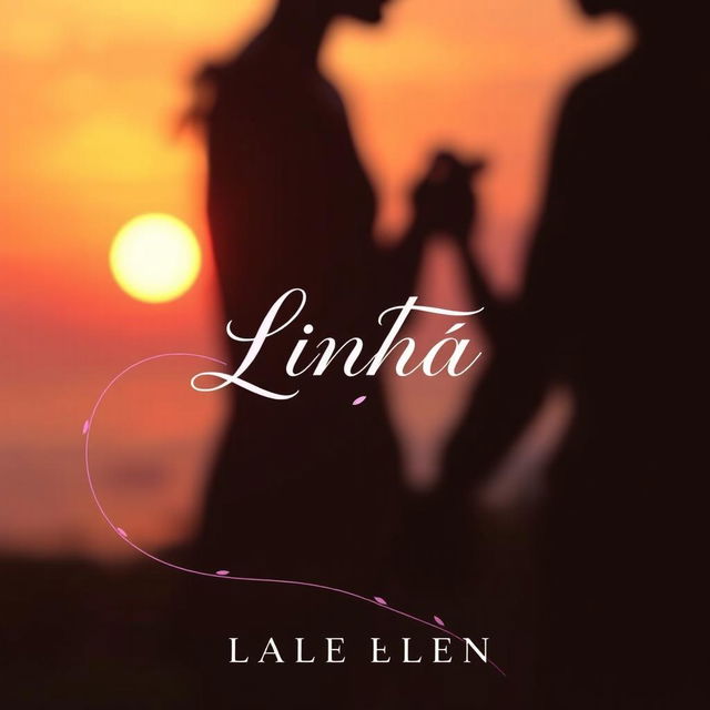 A captivating book cover for a romance novel titled 'Linha Tênue'