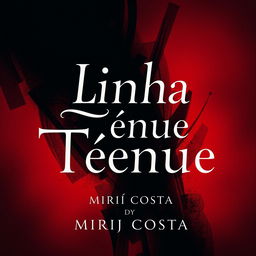 A captivating book cover design for the novel 'Linha Tênue' by Miriã Costa