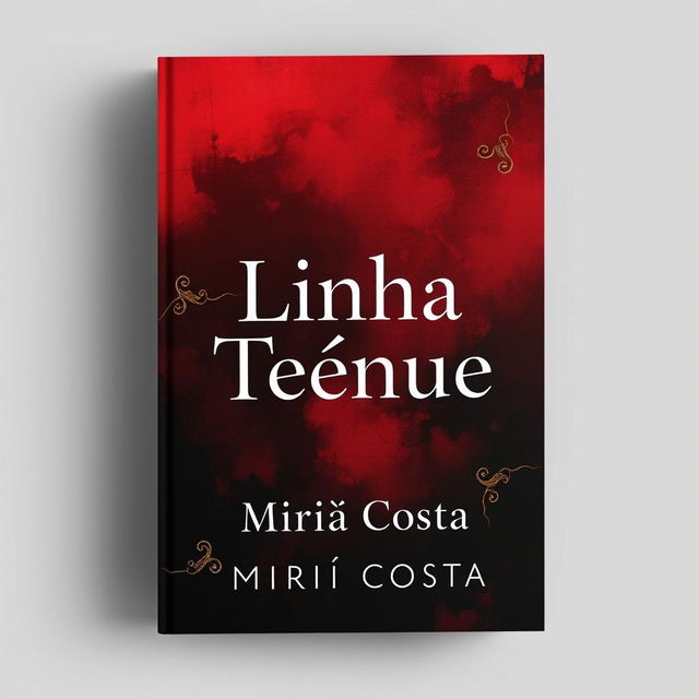 A captivating book cover design for the novel 'Linha Tênue' by Miriã Costa
