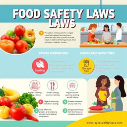 An informative and visually appealing poster design promoting food safety laws