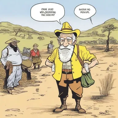 The popular comic strip 'Johan en die Wit Baard' features a brave Afrikaner hero on his adventures.