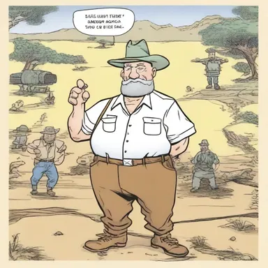 The popular comic strip 'Johan en die Wit Baard' features a brave Afrikaner hero on his adventures.