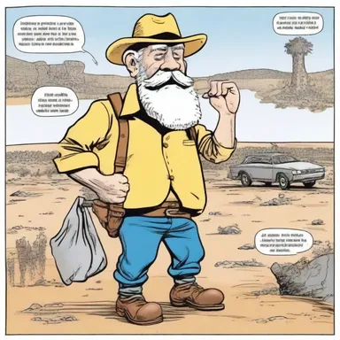 The popular comic strip 'Johan en die Wit Baard' features a brave Afrikaner hero on his adventures.