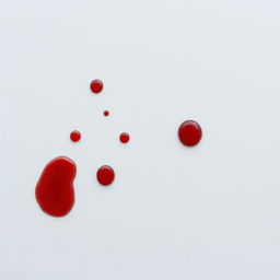 A realistic close-up of a surface with subtle, light stains of blood, creating a stark contrast against a neutral background