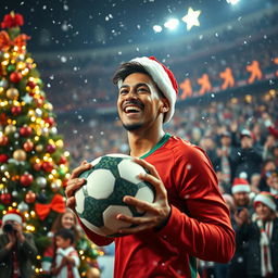 A festive scene depicting Neymar Jr