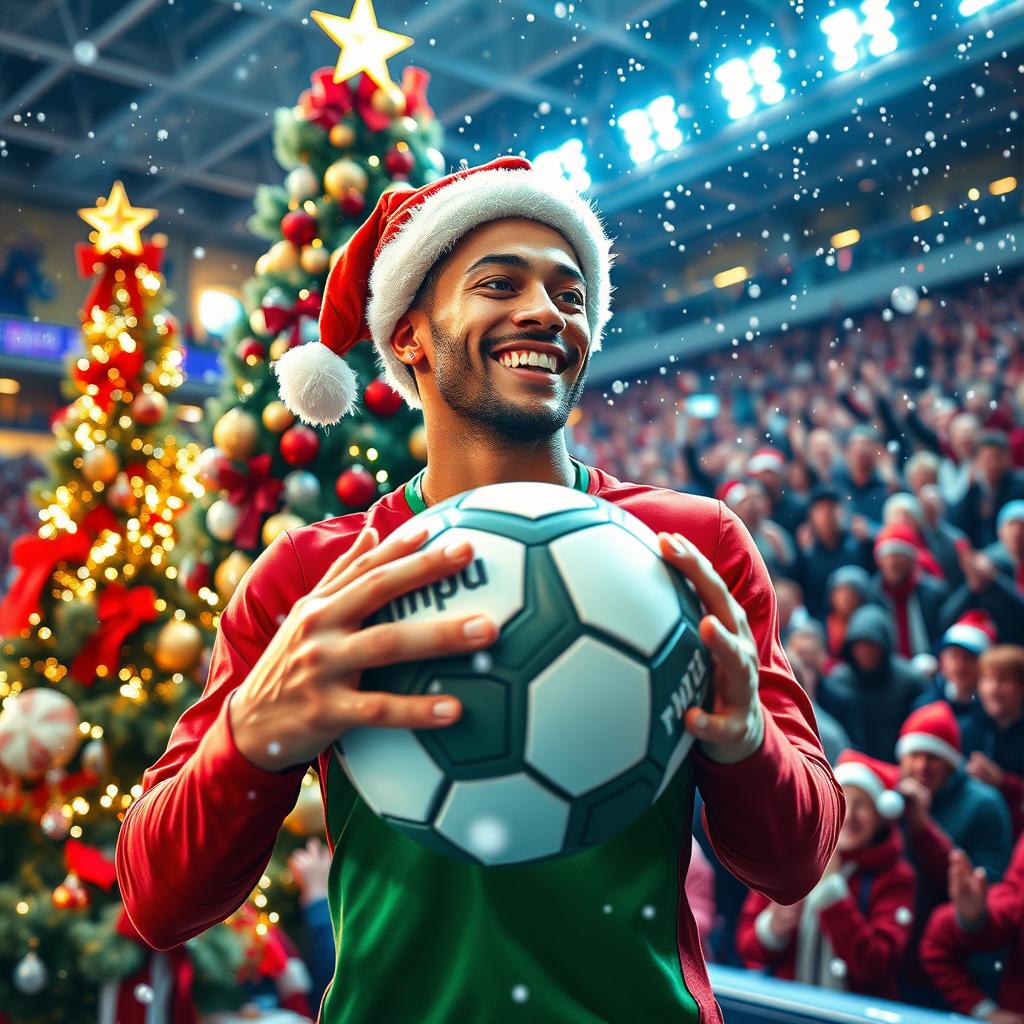 A festive scene depicting Neymar Jr