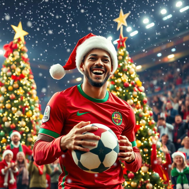 A festive scene depicting Neymar Jr