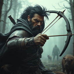 A fierce and bloodthirsty hunter characterized by intense determination