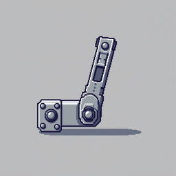 Pixel art depicting a detailed lever, designed in a classic 8-bit style