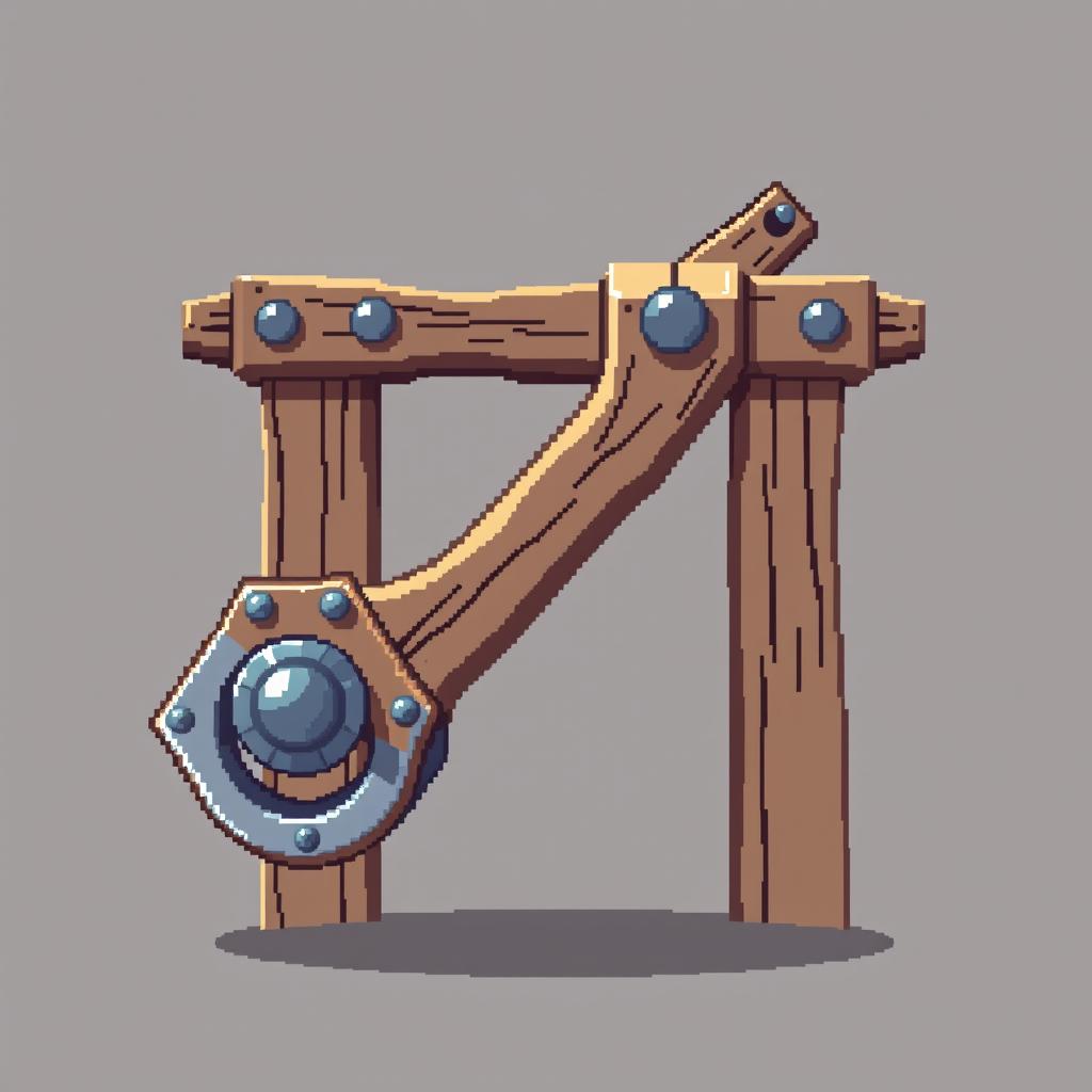 2D pixel art representation of a medieval lever from a front view perspective