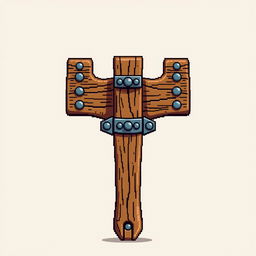 2D pixel art representation of a medieval lever from a front view perspective