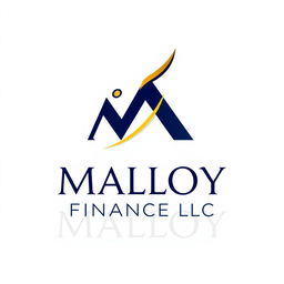 A modern and sophisticated logo design for 'Malloy Finance LLC'