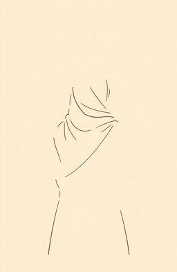 A minimalist book cover design featuring warm beige tones in a pastel style