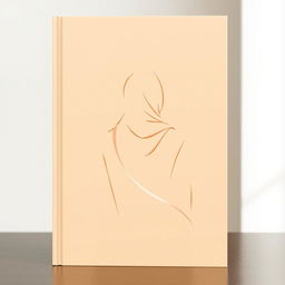 A minimalist book cover design in warm beige tones, utilizing a pastel style