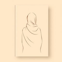 A minimalist book cover design in warm beige tones, utilizing a pastel style