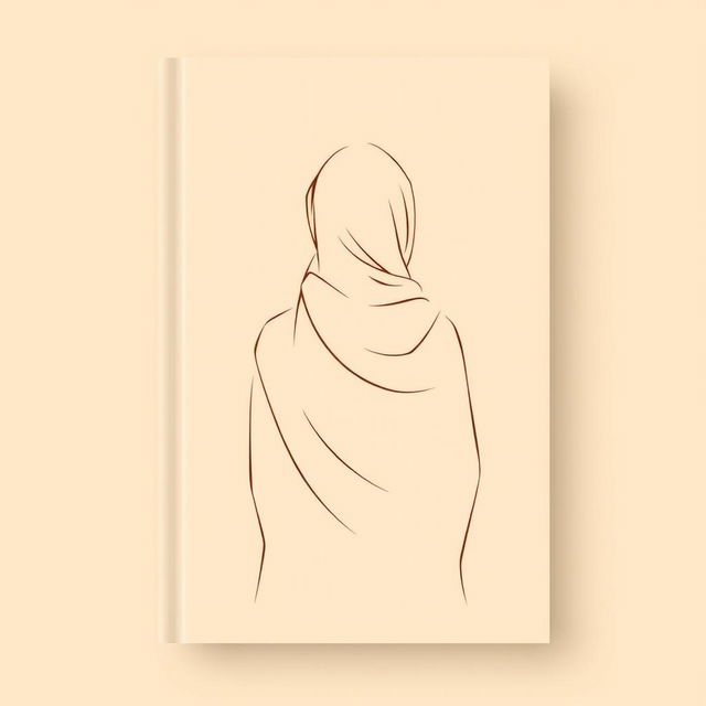 A minimalist book cover design in warm beige tones, utilizing a pastel style