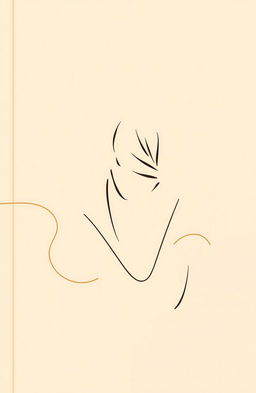 A minimalist book cover in warm beige tones, featuring a schematic outline of a woman in a hijab, shown from the back without a face