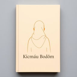A minimalist book cover in warm beige tones, featuring a schematic outline of a woman in a hijab, depicted from the back without a face