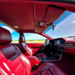 A beautifully restored interior of a 1993 Ford Probe, showcasing modern upgrades fused with classic elements