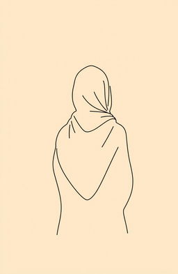 A minimalist book cover in warm beige tones with a pastel style