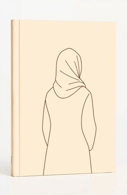 A minimalist book cover in warm beige tones with a pastel style