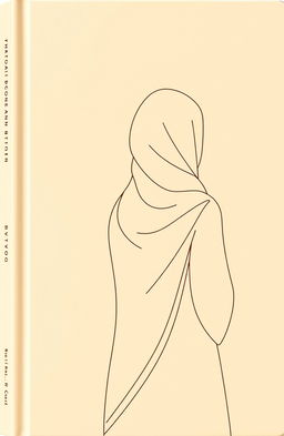 A minimalist book cover in warm beige tones with a pastel style