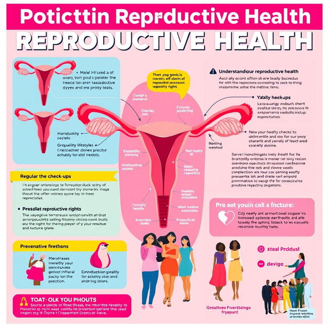 A vibrant educational poster focused on protecting reproductive health