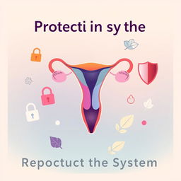An informative and visually engaging poster about protecting the reproductive system