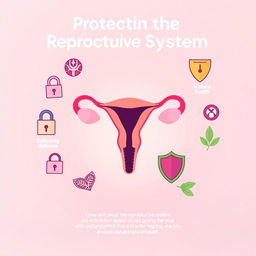 An informative and visually engaging poster about protecting the reproductive system