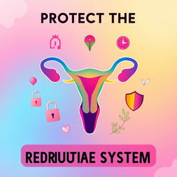 An informative and visually engaging poster about protecting the reproductive system