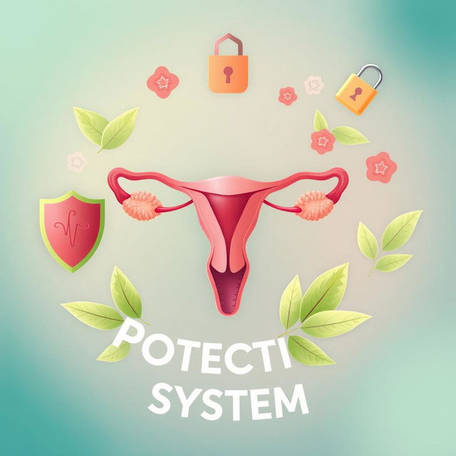 A visually appealing and educational poster focused on the theme of protecting the reproductive system