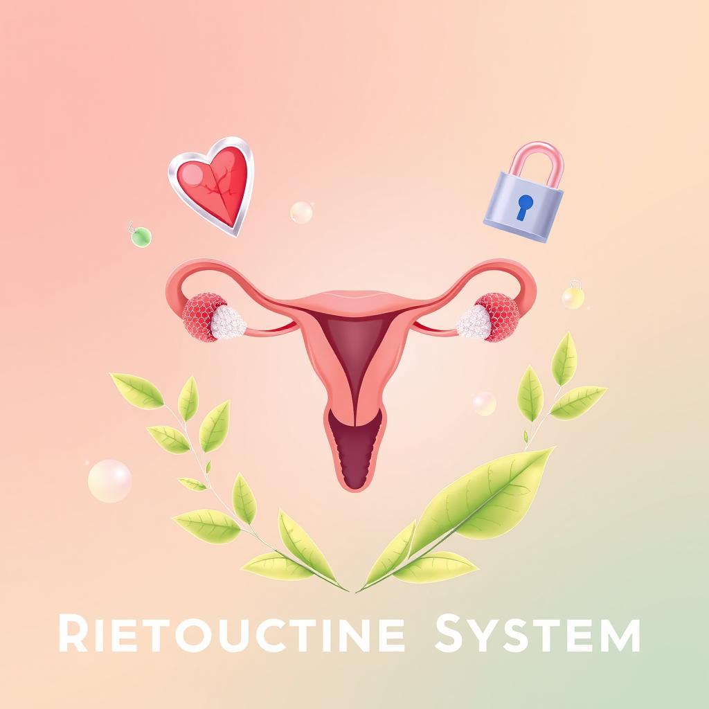 A visually appealing and educational poster focused on the theme of protecting the reproductive system