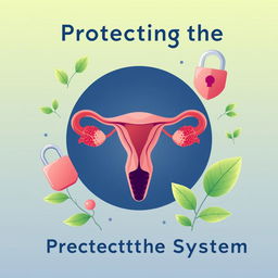 A visually appealing and educational poster focused on the theme of protecting the reproductive system