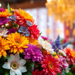 An original, high-definition image of lavish and vibrant Eid flowers in full bloom