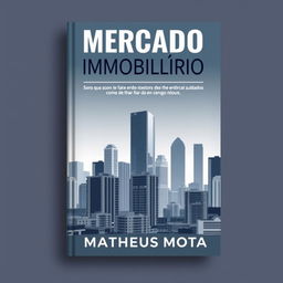 A captivating book cover design for the title "MERCADO IMOBILIÁRIO" by the author "MATHEUS MOTA"