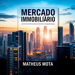 A captivating book cover design for the title "MERCADO IMOBILIÁRIO" by the author "MATHEUS MOTA"