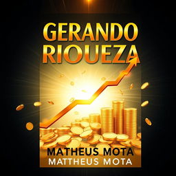 An inspiring book cover design for the title "GERANDO RIQUEZA" by the author "MATHEUS MOTA"